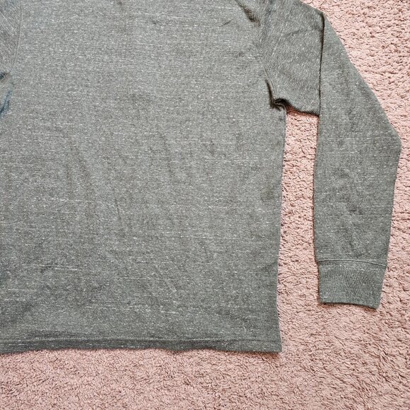 NWT St Johns Bay Henley Shirt Men L Olive Green Long Sleeve Buttons Casual - Picture 11 of 13